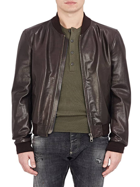 Men Brown Leather Jacket