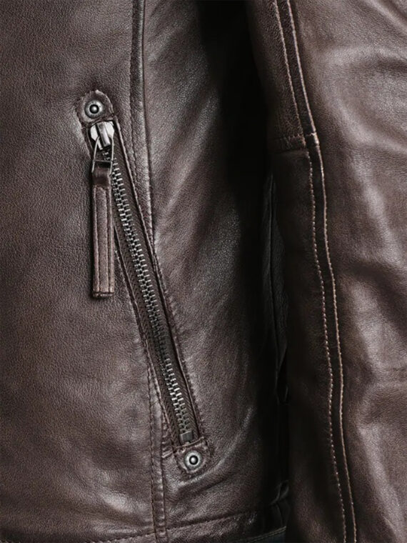 Men Brown Leather fit Jacket