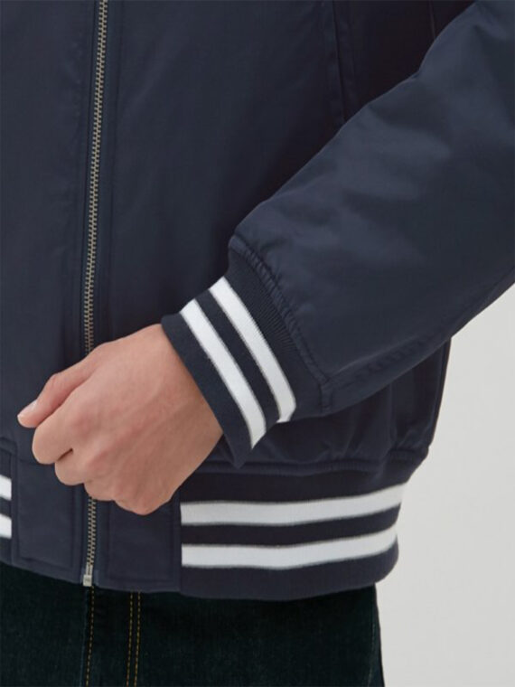 Men Casual Navy Varsity Jacket