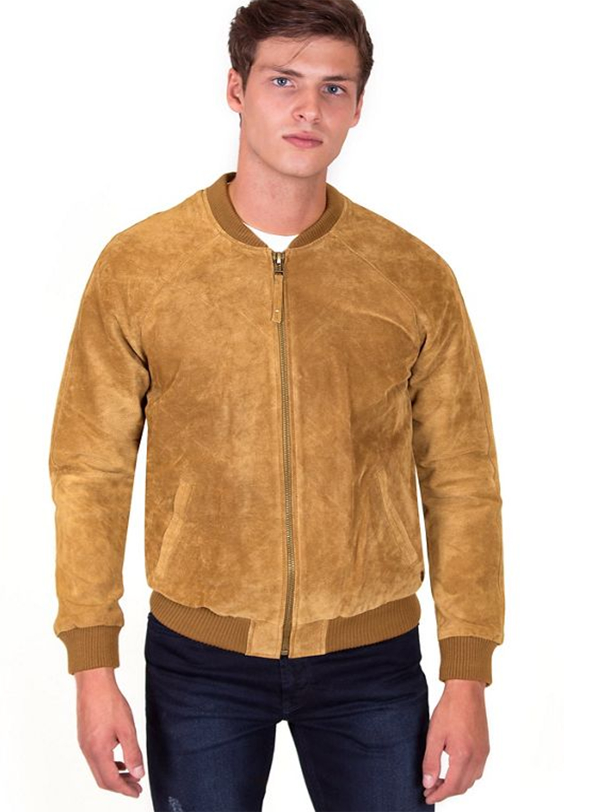 Men Classic Suede leather Jacket