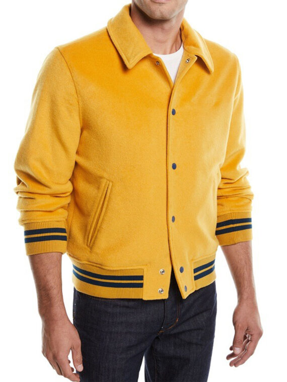 Men Classic fit Wool Varsity Jacket