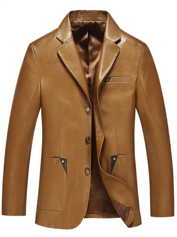 Men Copper Brown Blazer Coat