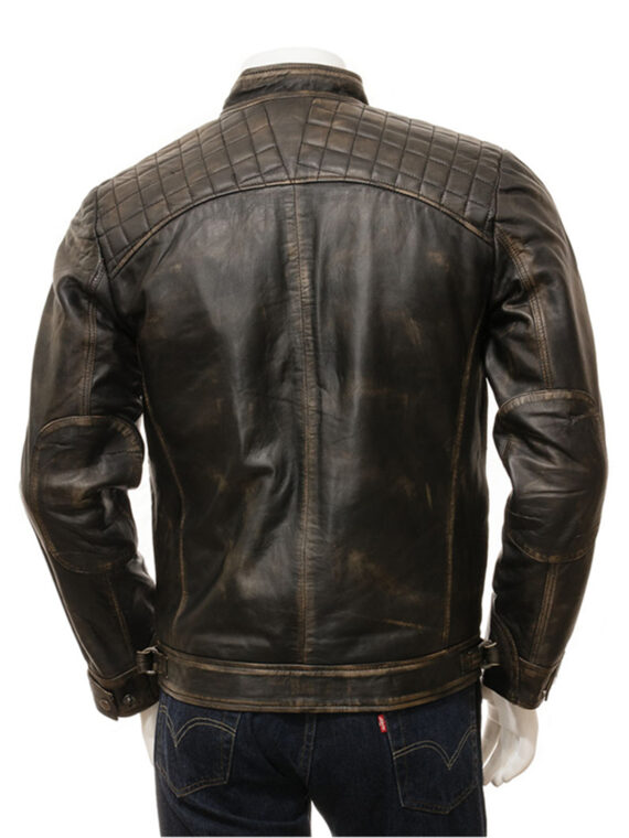 Men Motorcycle Leather Jacket