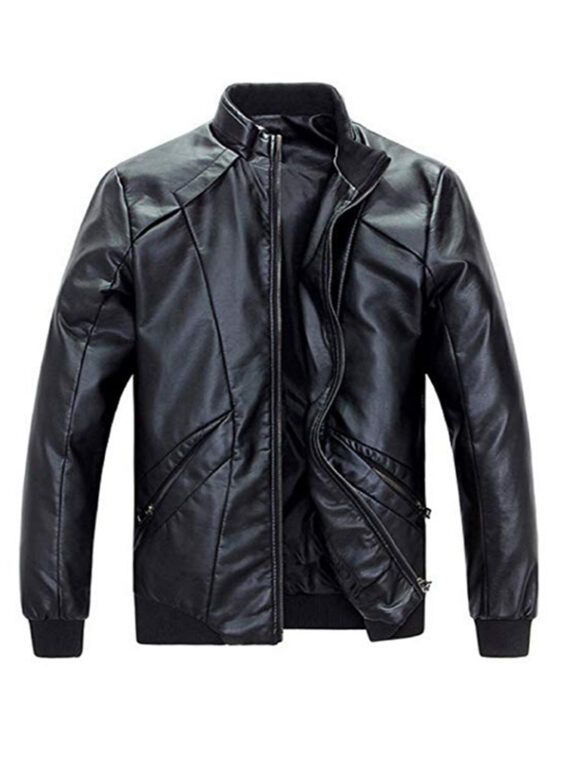 Men Stand Up Collar Classic Jacket