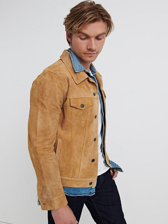 Men Suede Leather Jacket