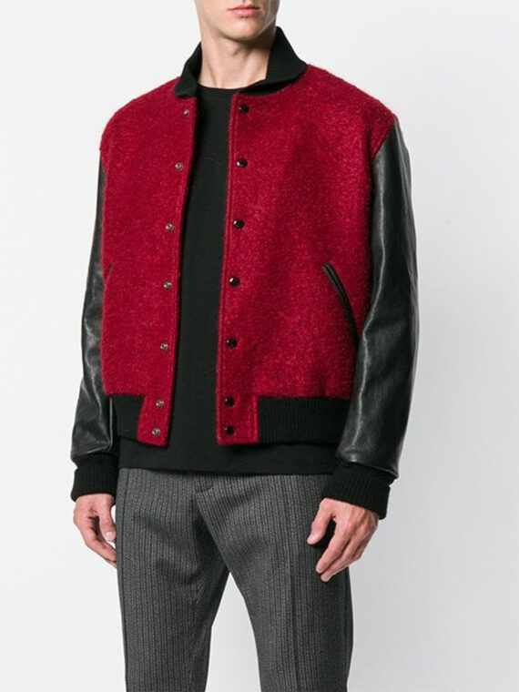 Men Varsity Wool Jacket