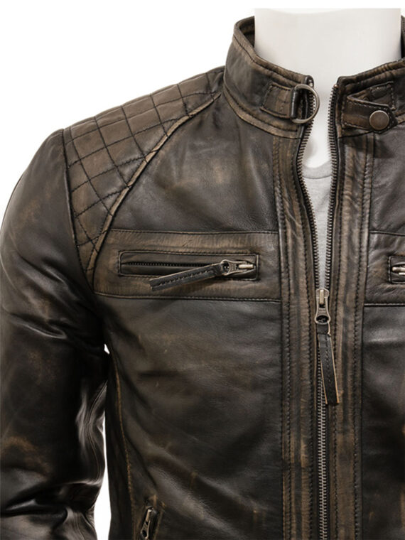 Men Vintage Motorcycle Jacket