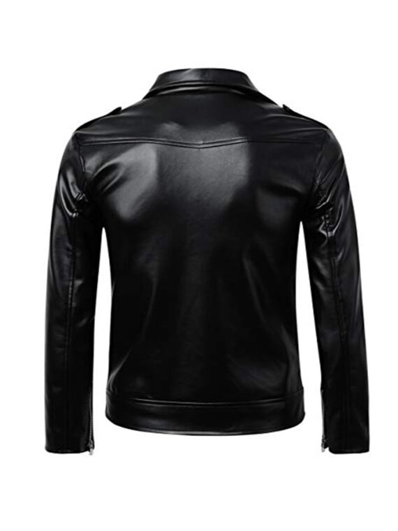 Men’s Classic Black Genuine Motorcycle Jacket