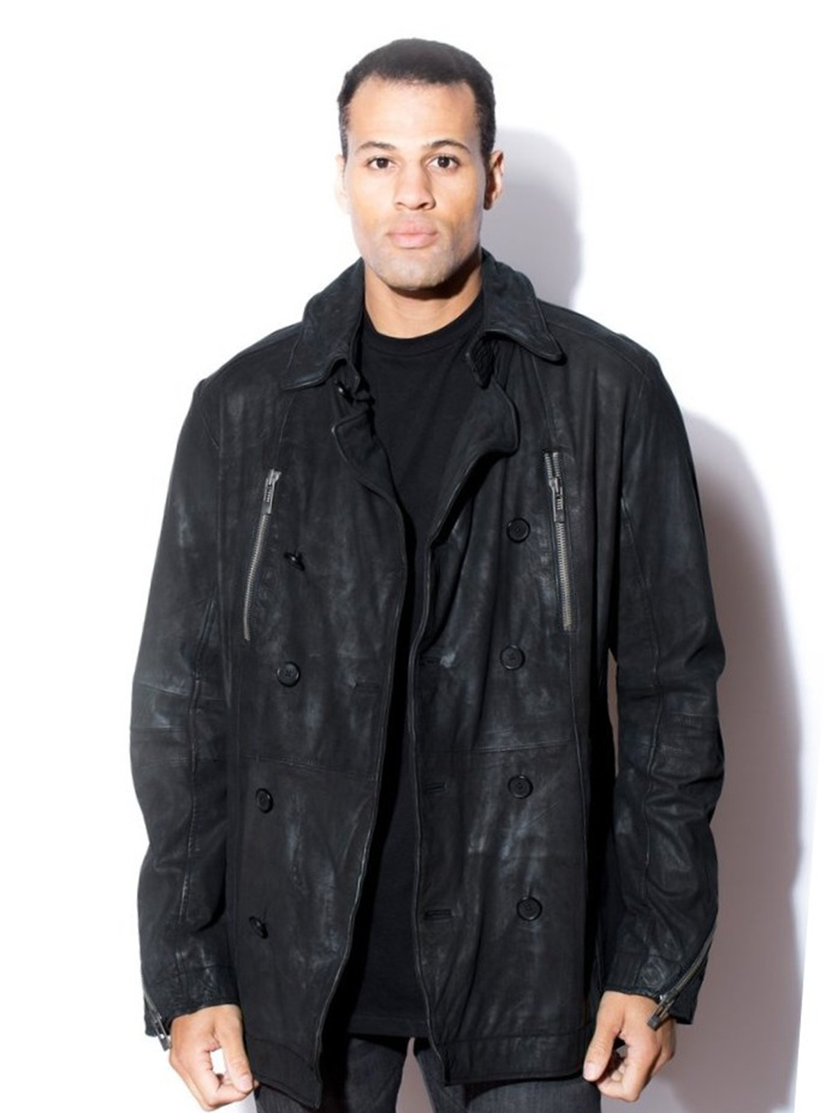 Men’s Classic Lambskin Peacoat Jacket