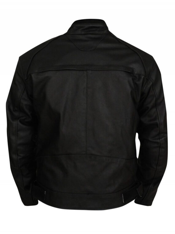 Men’s Jaunty Bikers Black Leather Jacket - Image 2