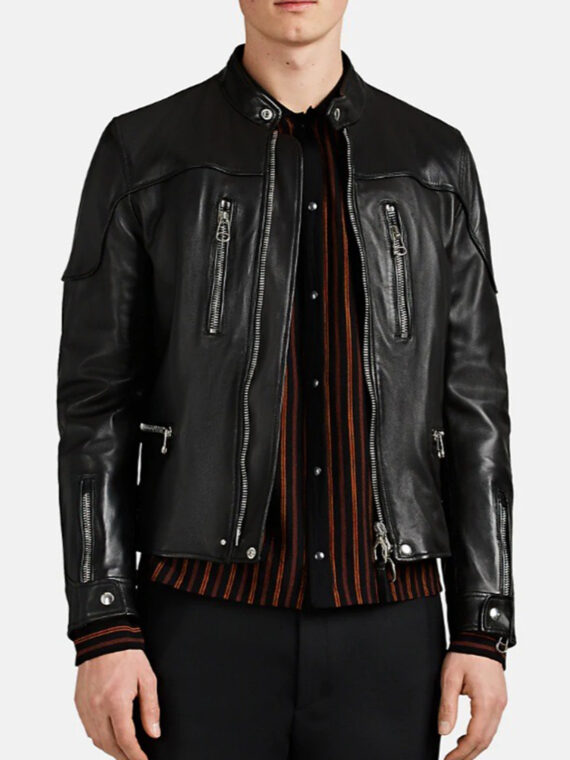 Men’s Leather Moto Jacket