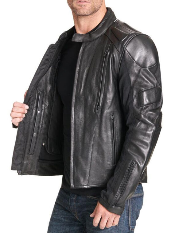 Men’s Padded Leather Jacket