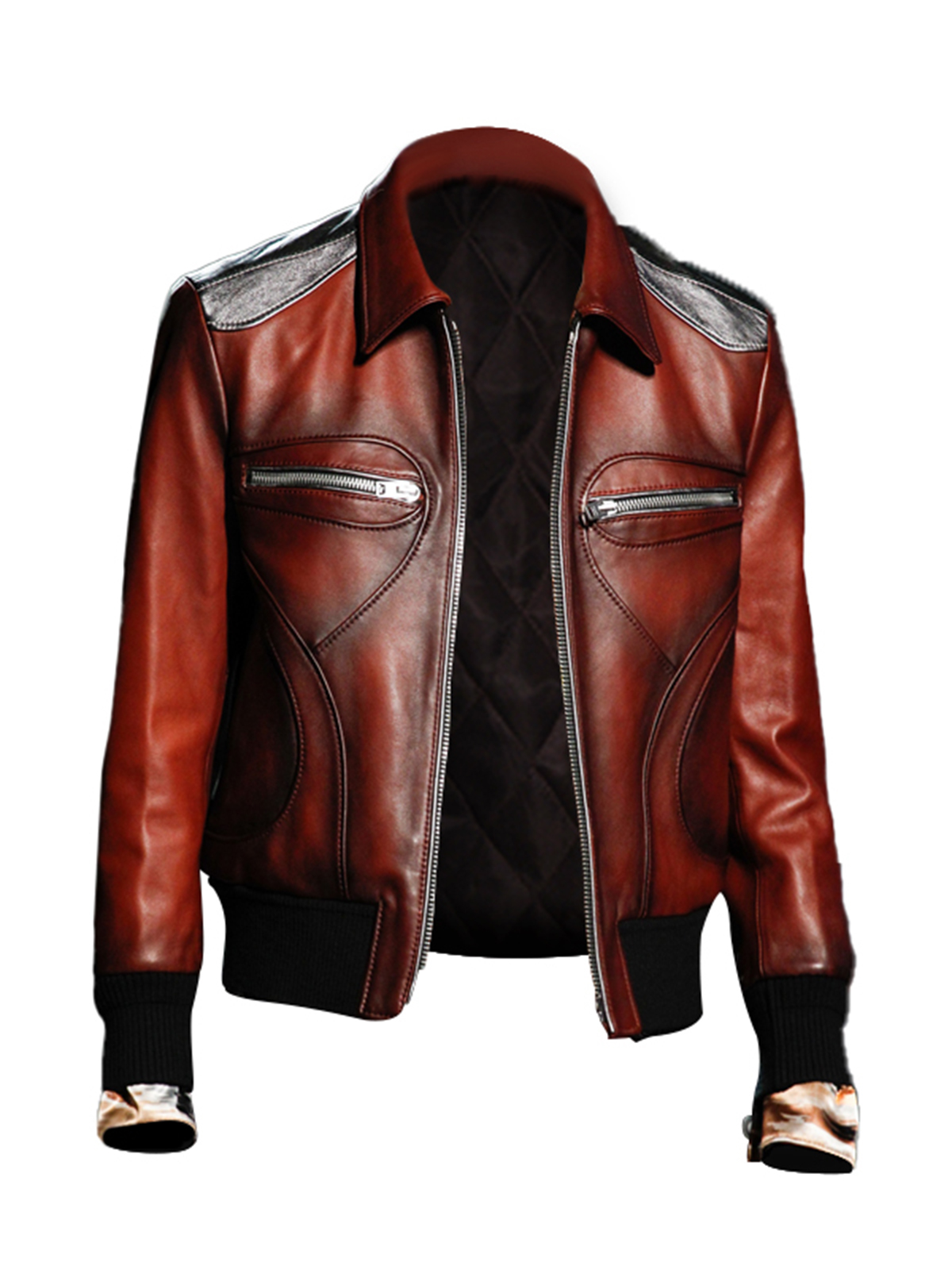 Stylish Look Faux Brown Leather Jacket For Men’s