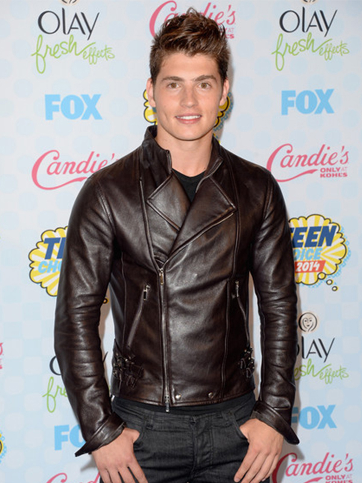 Teen Choice Awards Gregg Sulkin Leather Jacket