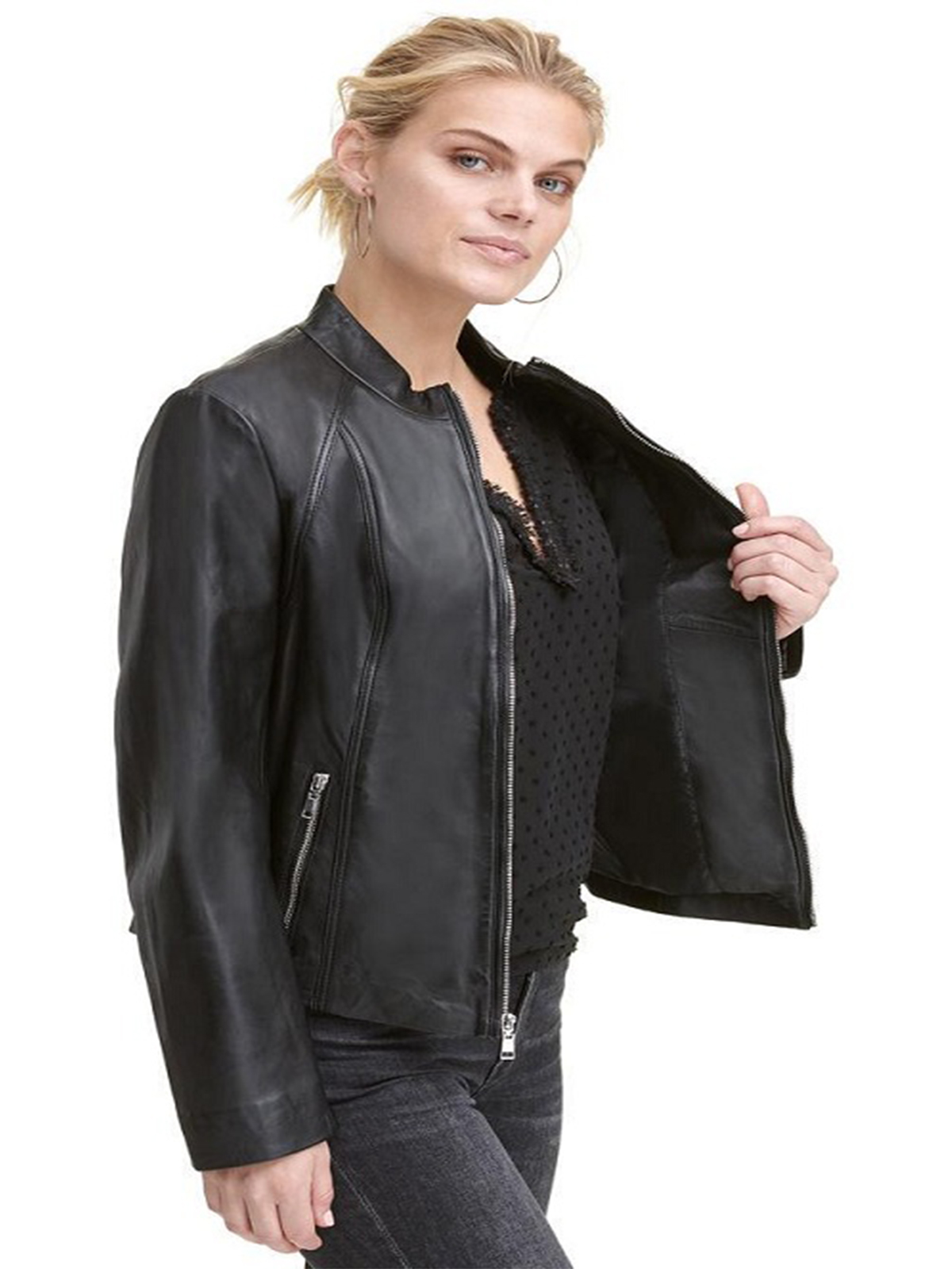 Women Scuba Leather Jacket