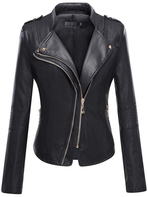 Women Slimfit Leather Jacket