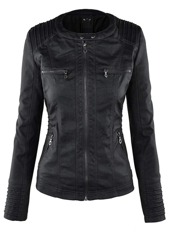 Women Slimmest Detachable Hood Jacket