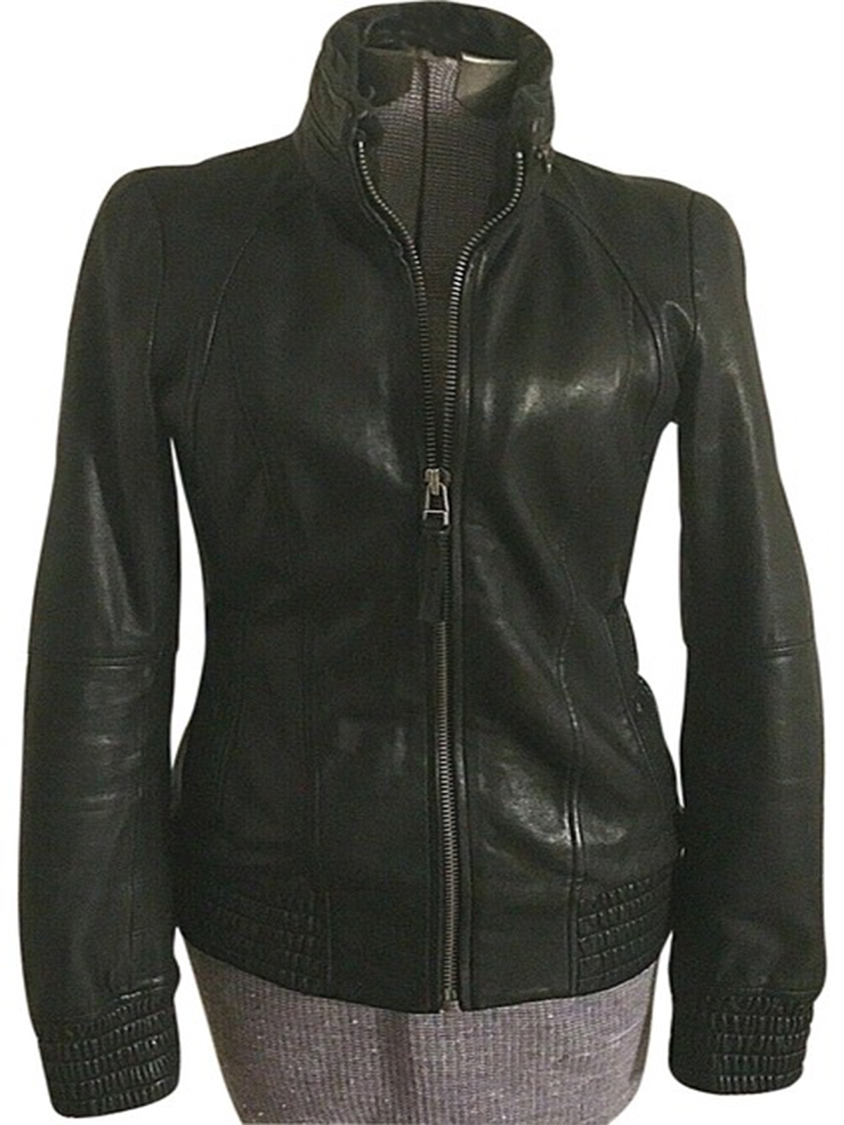 Aritzia Womens Moto Biker Leather Jacket