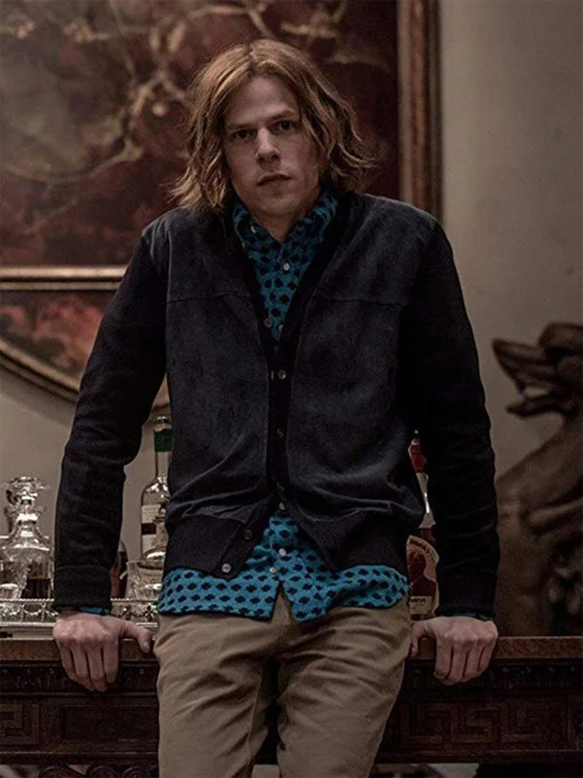 Batman V Superman Jesse Eisenberg Black Jacket