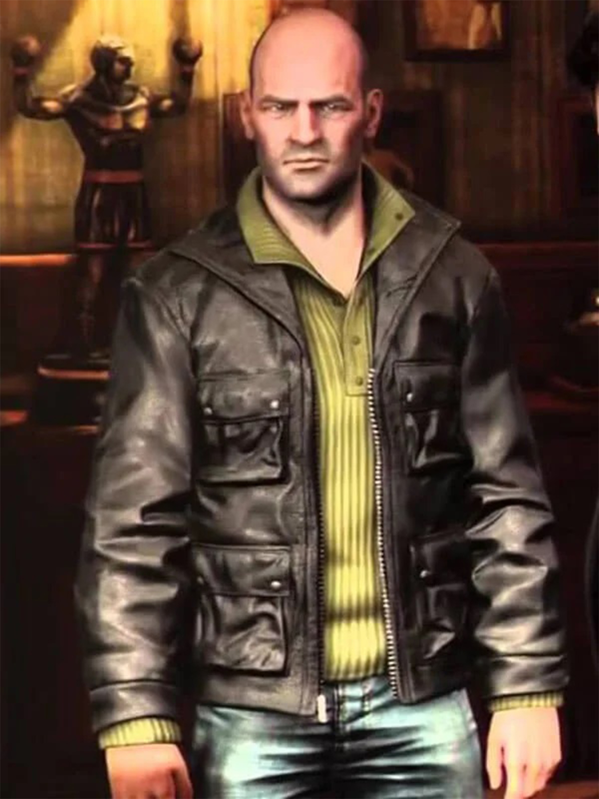 Charlie Cutter Uncharted 4 Game Leather Jacket