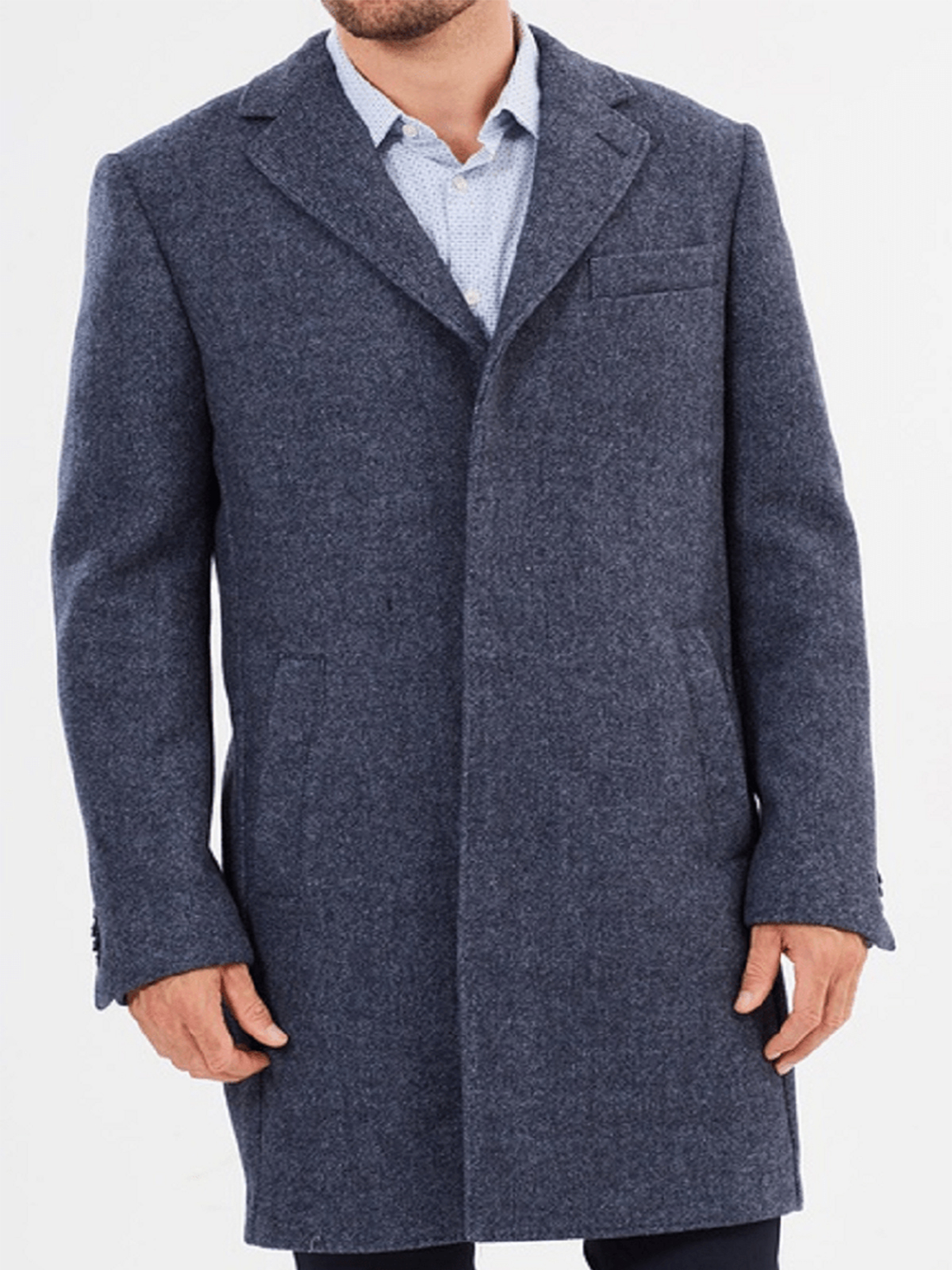 Mens Frank Crombie Wool Coat