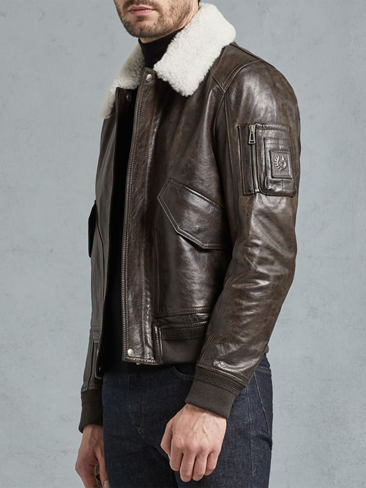 Belstaff Maverick Arne Brown Bomber Jacket