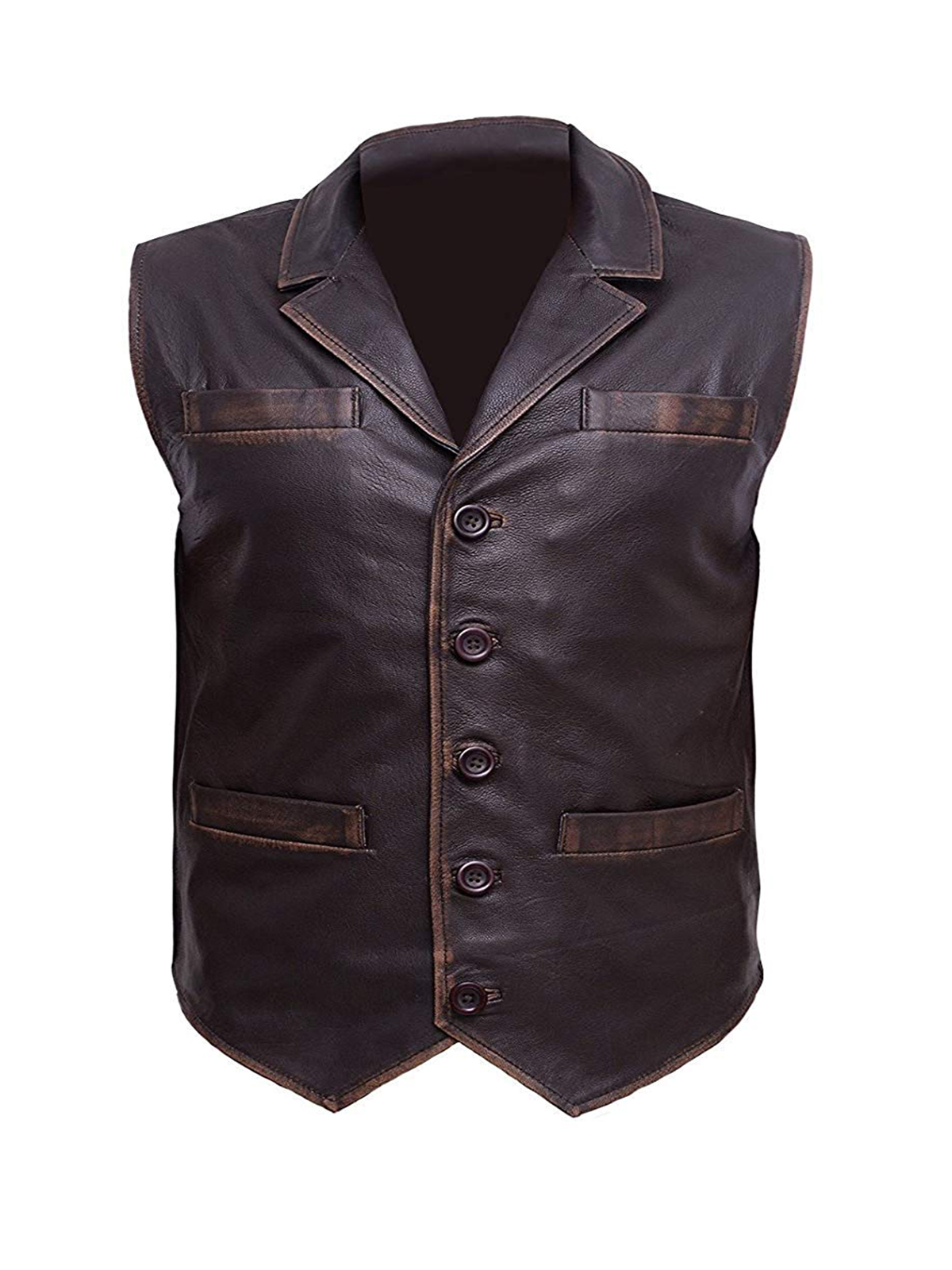 Men’s Brown Cowhide Leather Vest