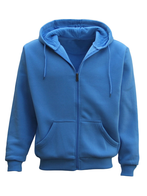 Adult-Unisex-Sky-Blue-Zip-Up-Hoodie