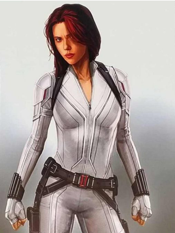 Black Widow Movie Scarlett Johansson White jacket