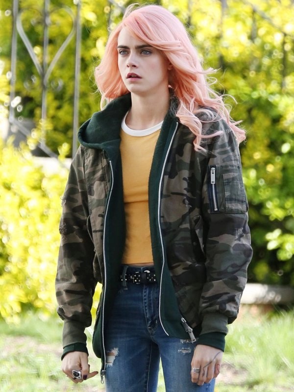 Cara-Delevingne-Life-In-A-Year-Militry-Bomber-Jacket