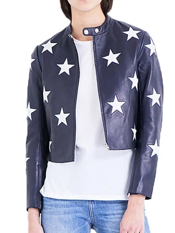 Cheryl-Blossom-Riverdale-Star-Printed-Leather-Jacket