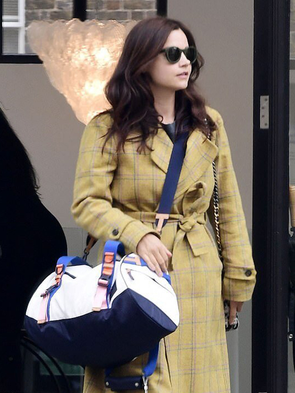 Jenna-Coleman-Plaid-Trench-Coat