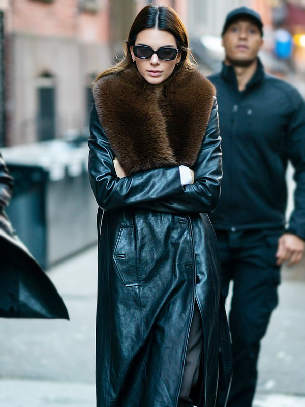 Kendall-Jenner-Long-Leather-Coat