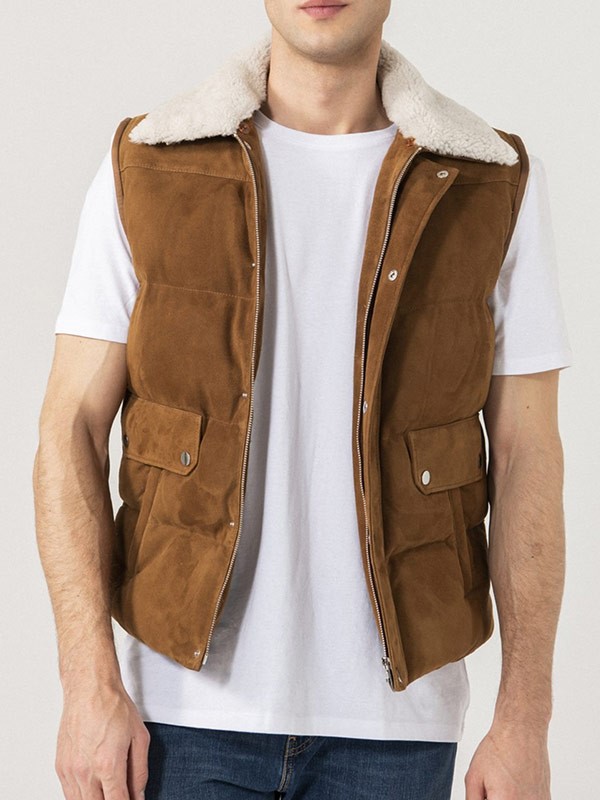 Mens-Shearling-Collar-Leather-Vest