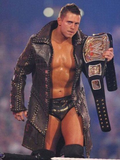 Michael-Gregory-WWE-The-Miz-Black-Studded-Leather-Trench-Coat