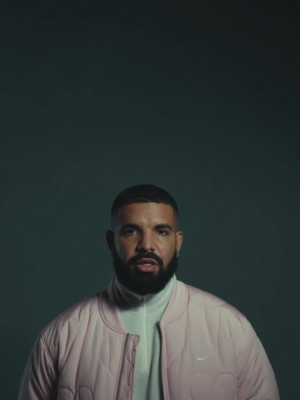 Music-Video-Laugh-Now-Cry-Later-Drake-Pink-Varsity-Bomber-Jacket