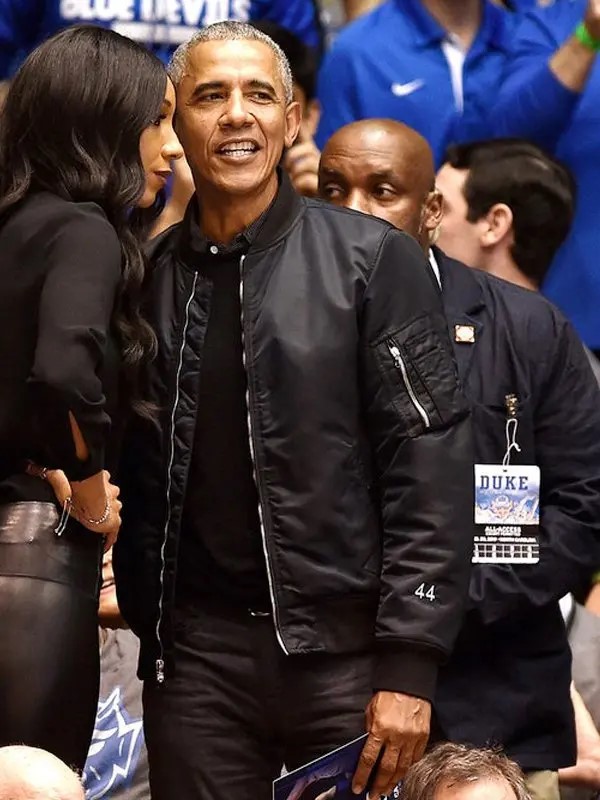 US-President-Barack-Obama-Black-Bomber-Jacket