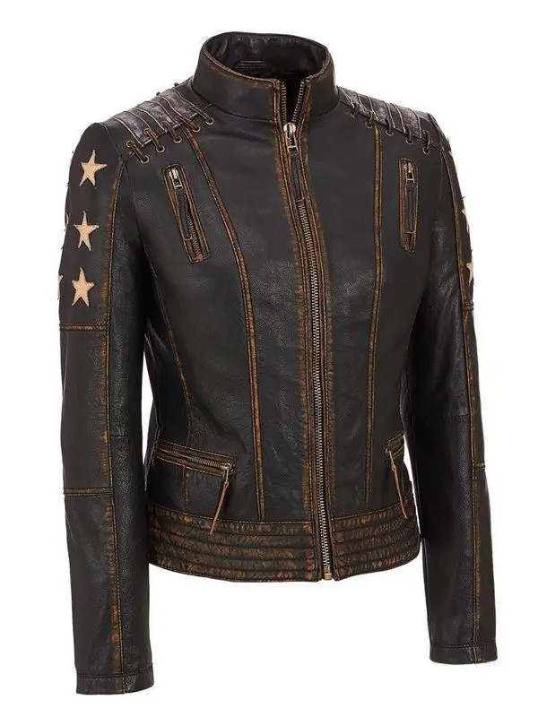 Womens-Stars-and-Stripes-Aged-Brown-Leather-Jacket