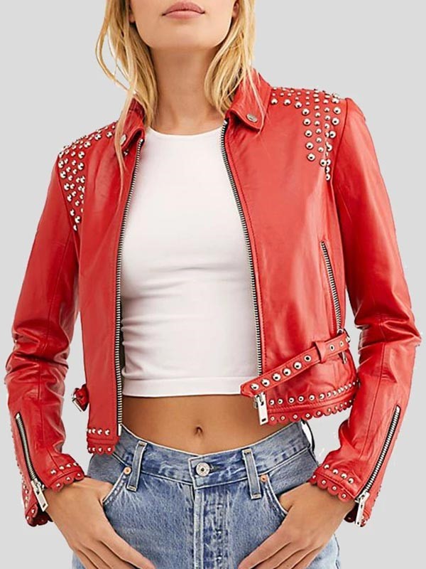 Womens-Suedded-Red-Cropped-LeatherJacket