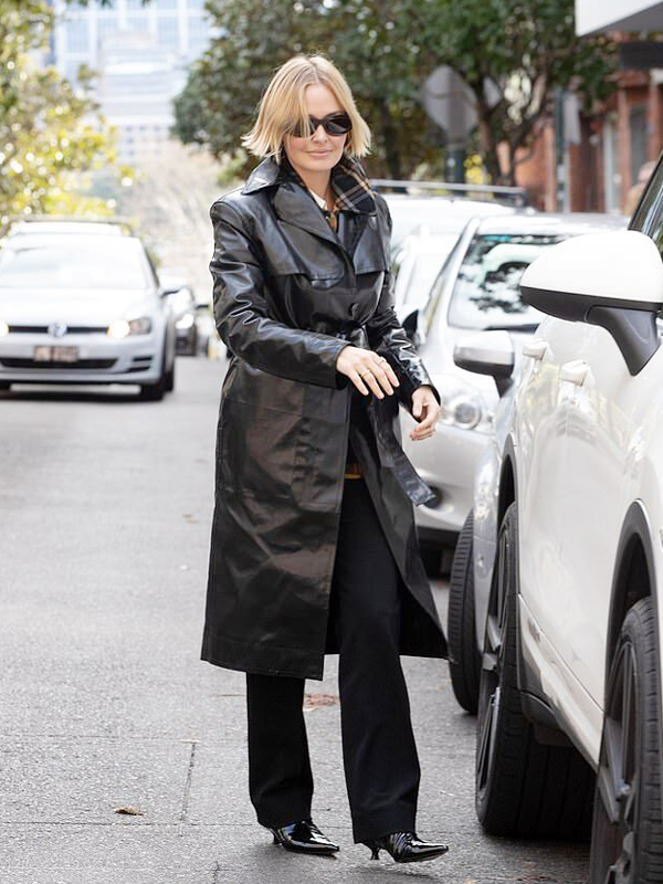 birthday-bash-Lara-Bingle-Long-Black-Leather-Coat