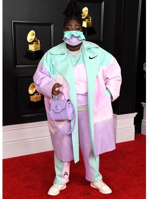 Grammy-Awards-2021-Jane-Chika-Oranika-Pastel-Long-Coat