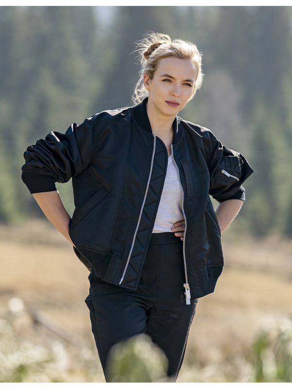 Villanelle-Killing-Eve-S03-Black-Bomber-Jacket