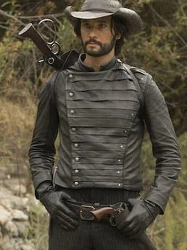 Black-Leather-Jacket-worn-by-Hector-Escaton-in-Tv-Series-Westworld