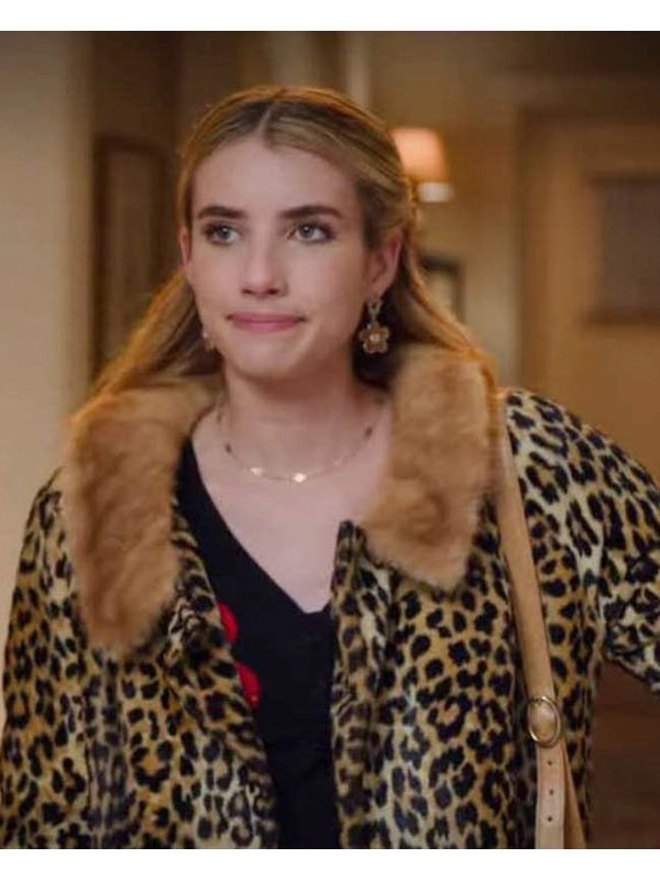 Holidate-Emma-Roberts-Leopard-Print-Coat