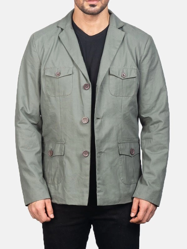 Mens-Grey-Safari-Jacket