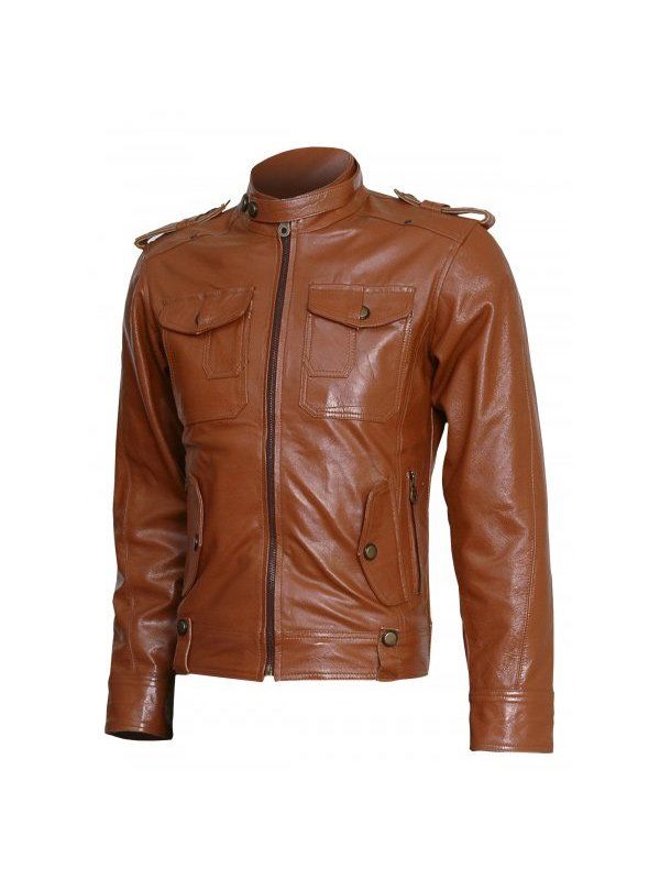 Mens-Winterwear-Tan-Leather-Jacket