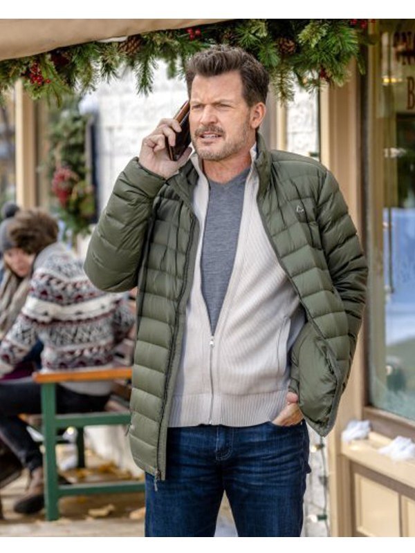 Beau-Meet-Me-at-Christmas-Mark-Deklin-Green-Puffer-Jacket