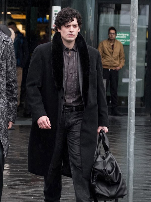 Boris-The-Goldfinch-Aneurin-Barnard-Black-Wool-Trench-Coat