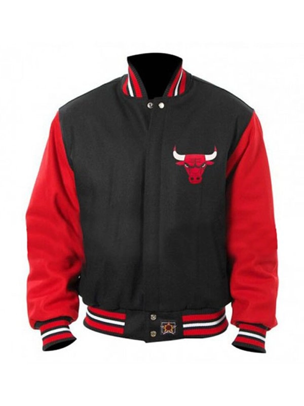 Chicago-Bulls-Black-Red-Varsity-Bomber-Jacket-Men-3