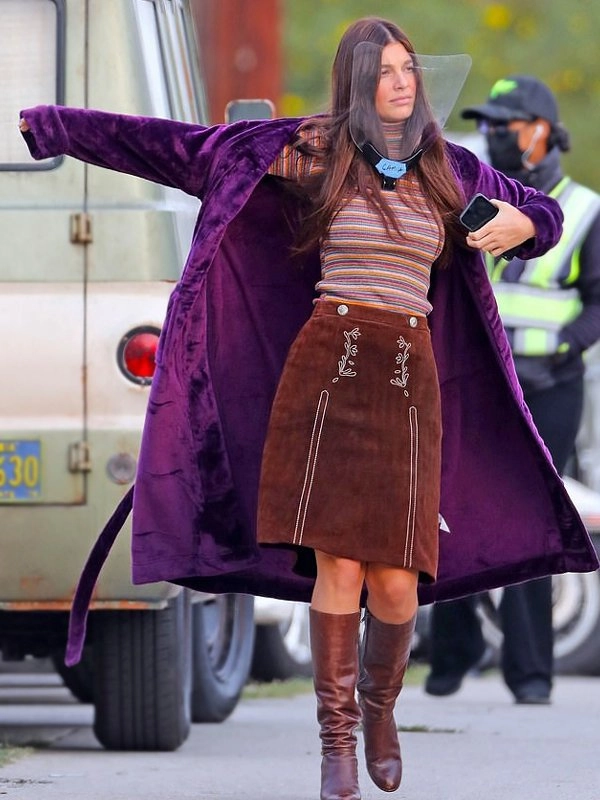 Daisy-Jones-The-Six-Camila-Morrone-Purple-Coat